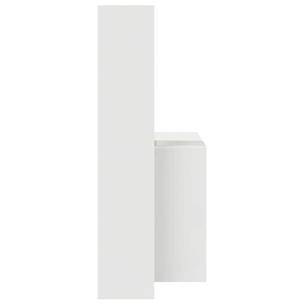 vidaXL Bureau met plank Wit 138,5 x 55 x 143 cm Bewerkt hout