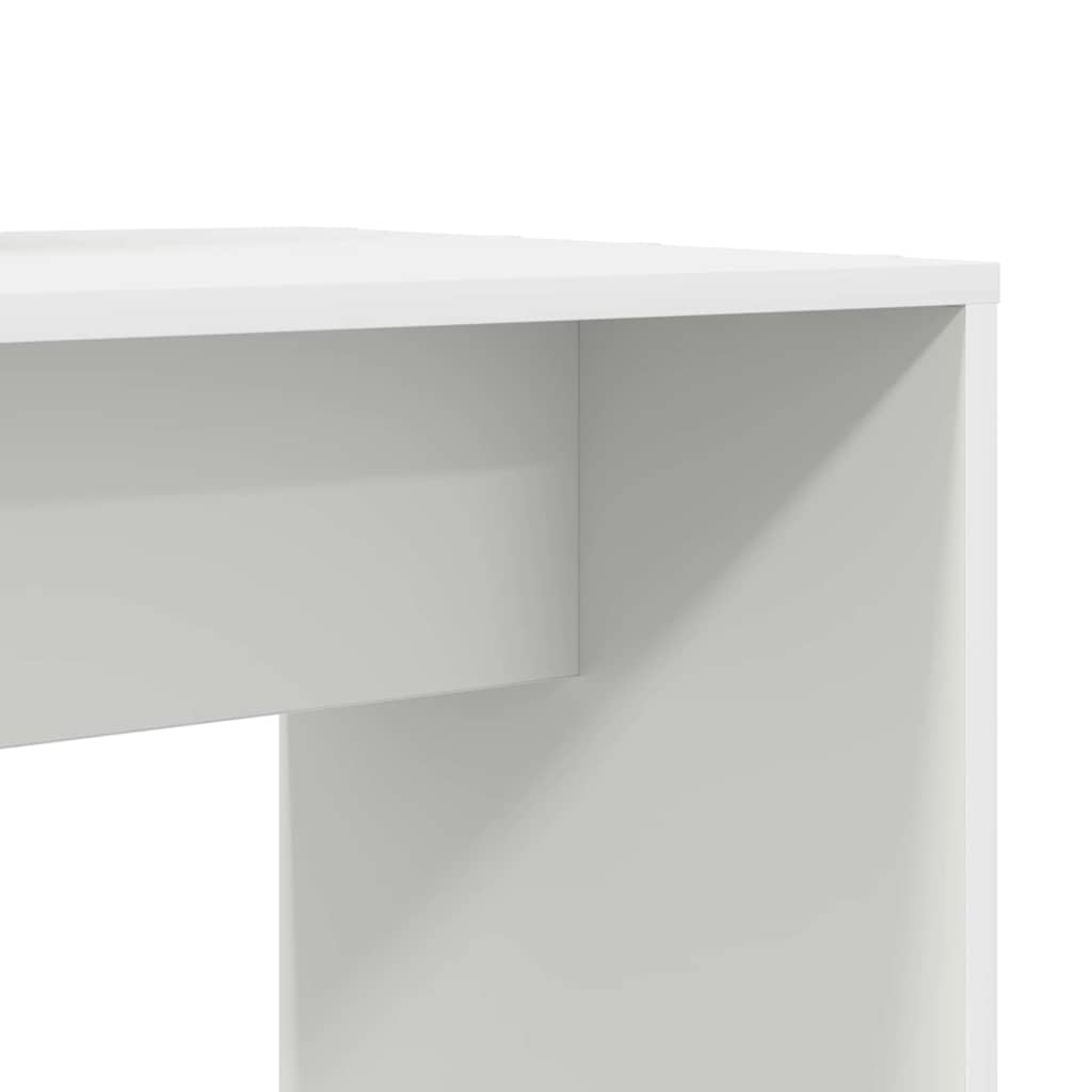 vidaXL Bureau met plank Wit 138,5 x 55 x 143 cm Bewerkt hout