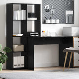 vidaXL Bureau met plank Wit 138,5 x 55 x 143 cm Bewerkt hout