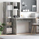 vidaXL Bureau met plank Wit 138,5 x 55 x 143 cm Bewerkt hout
