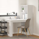 vidaXL Bureau met plank met opslag Wit 122 x 67 x 145 cm Bewerkt hout