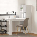 vidaXL Bureau met plank met opslag Wit 122 x 67 x 145 cm Bewerkt hout