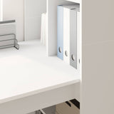 vidaXL Bureau met plank met opslag Wit 122 x 67 x 145 cm Bewerkt hout