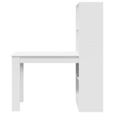 vidaXL Bureau met plank met opslag Wit 122 x 67 x 145 cm Bewerkt hout