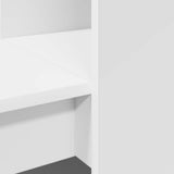 vidaXL Bureau met plank met opslag Wit 122 x 67 x 145 cm Bewerkt hout