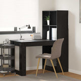 vidaXL Bureau met plank met opslag Wit 122 x 67 x 145 cm Bewerkt hout