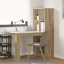 vidaXL Bureau met plank met opslag Wit 122 x 67 x 145 cm Bewerkt hout