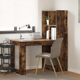 vidaXL Bureau met plank met opslag Wit 122 x 67 x 145 cm Bewerkt hout