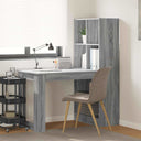 vidaXL Bureau met plank met opslag Wit 122 x 67 x 145 cm Bewerkt hout