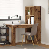 vidaXL Bureau met plank met opslag Wit 122 x 67 x 145 cm Bewerkt hout