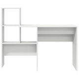 vidaXL Bureau met lade Wit 131,5 x 50 x 106,5 cm Bewerkt hout