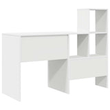vidaXL Bureau met lade Wit 131,5 x 50 x 106,5 cm Bewerkt hout