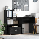 vidaXL Bureau met lade Wit 131,5 x 50 x 106,5 cm Bewerkt hout