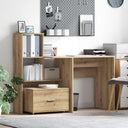 vidaXL Bureau met lade Wit 131,5 x 50 x 106,5 cm Bewerkt hout