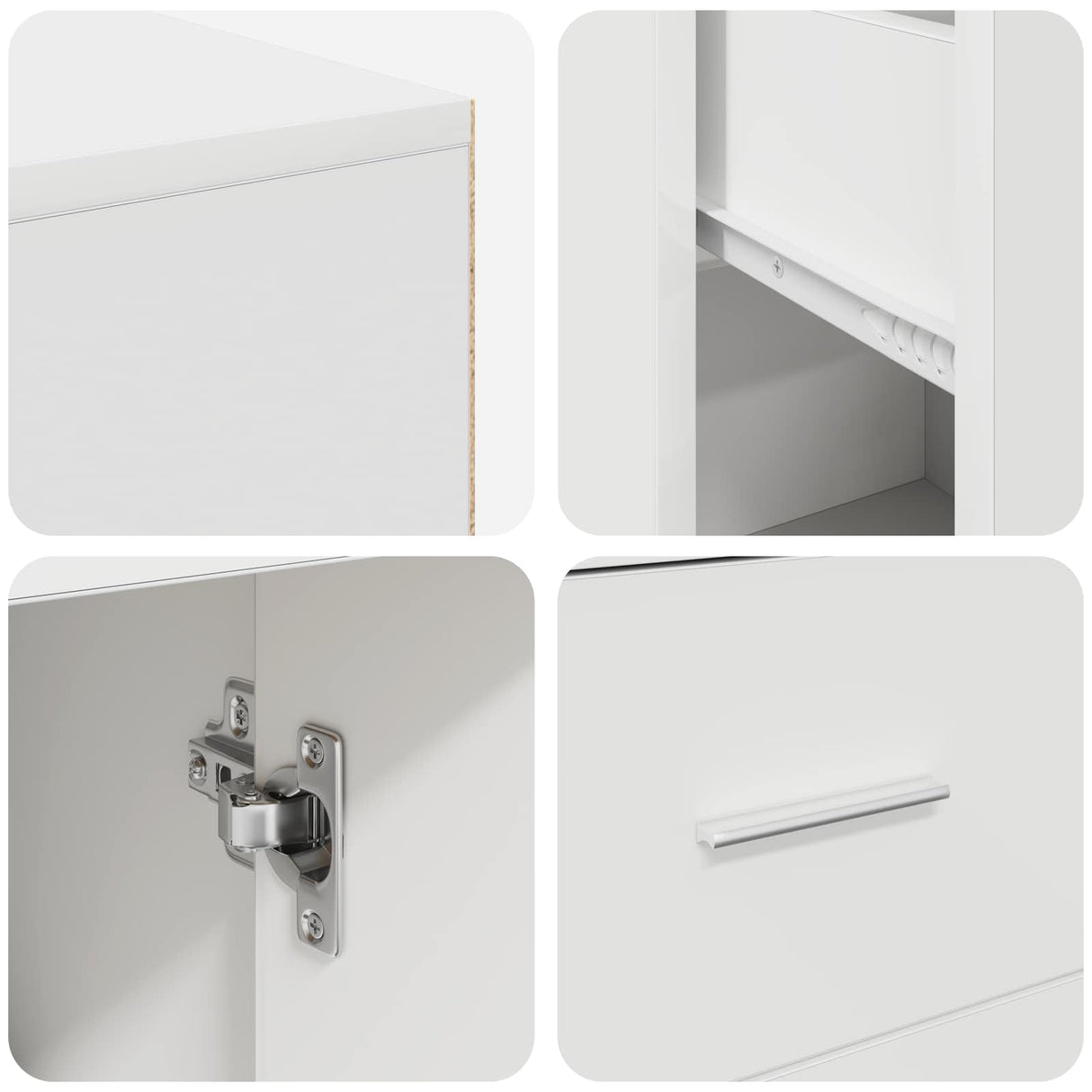 vidaXL Hoekbureau met lade Wit 102 x 88 x 75 cm