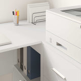 vidaXL Hoekbureau met lade Wit 102 x 88 x 75 cm