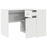 vidaXL Hoekbureau met lade Wit 102 x 88 x 75 cm