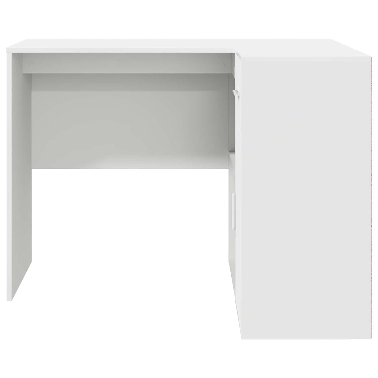 vidaXL Hoekbureau met lade Wit 102 x 88 x 75 cm