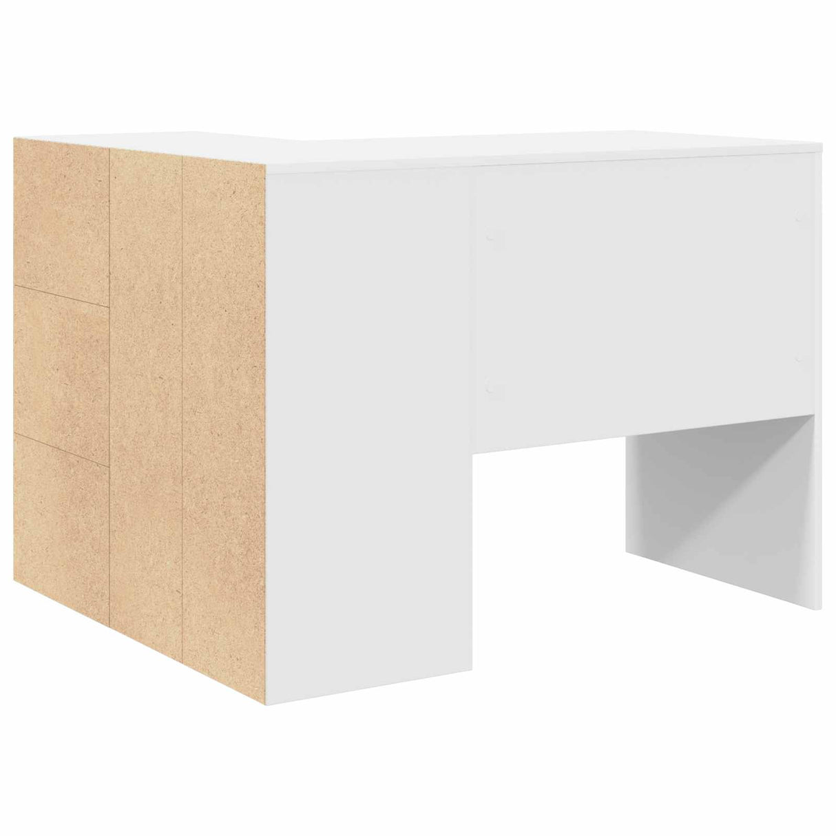 vidaXL Hoekbureau met lade Wit 102 x 88 x 75 cm