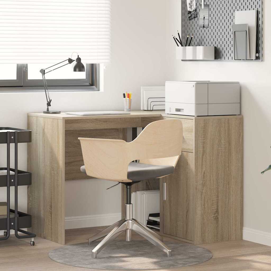 vidaXL Hoekbureau met lade Wit 102 x 88 x 75 cm