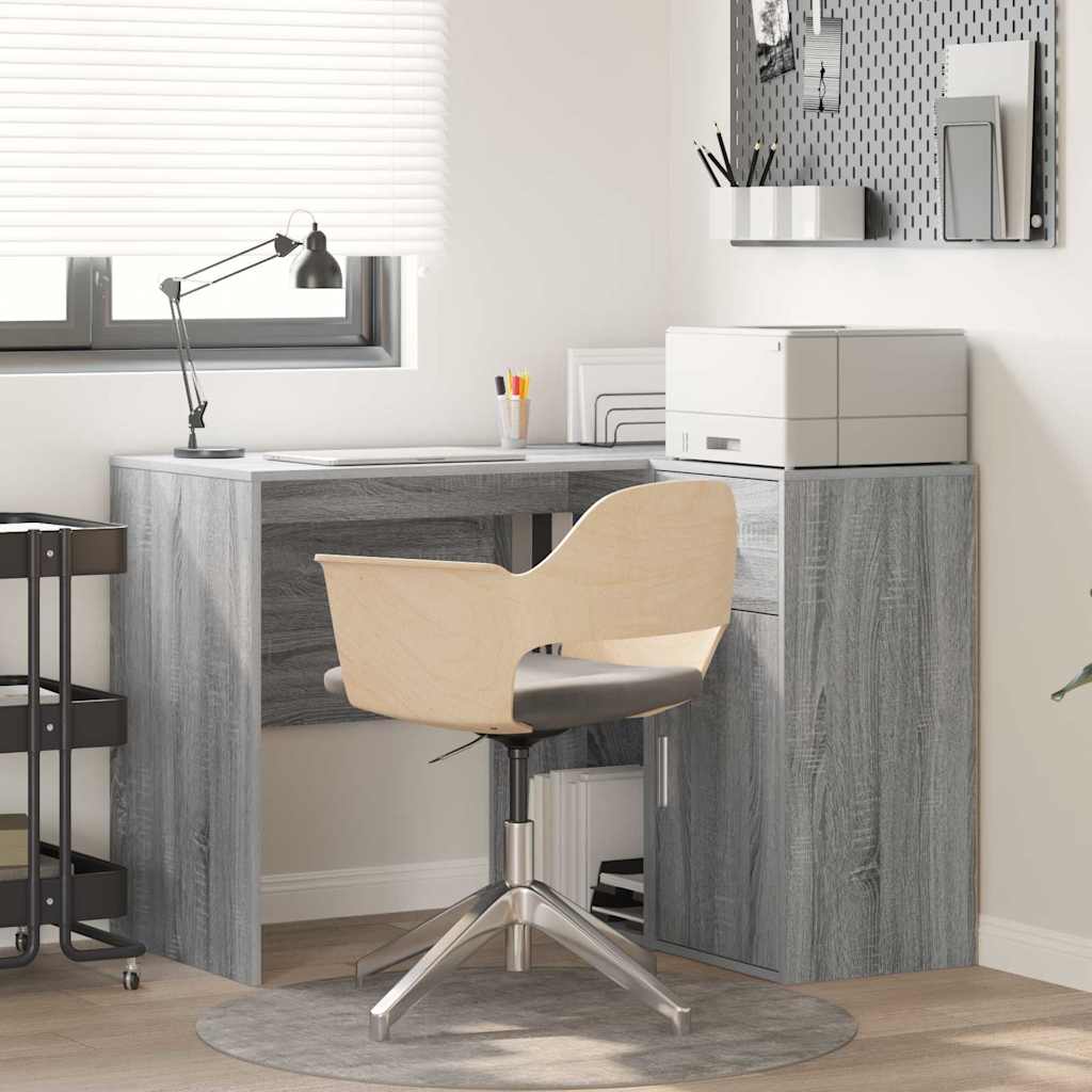 vidaXL Hoekbureau met lade Wit 102 x 88 x 75 cm