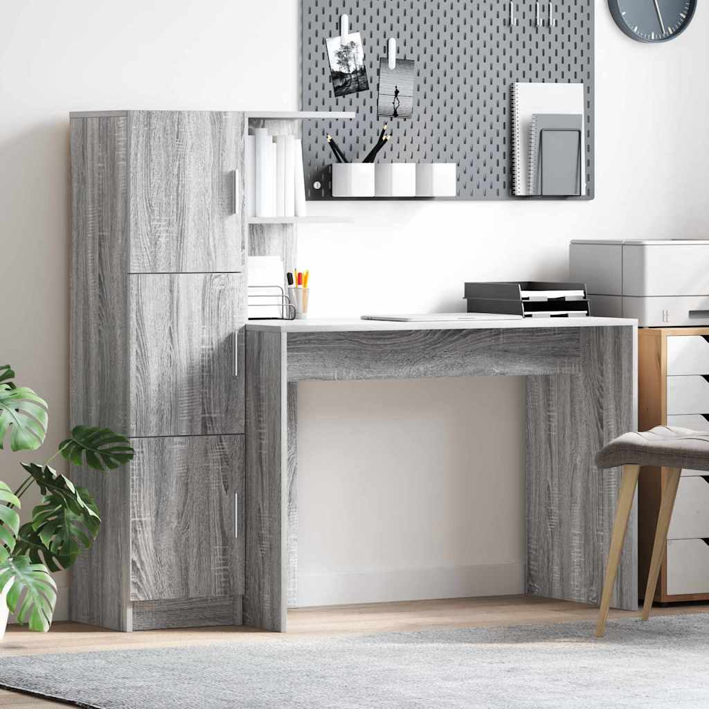 vidaXL Desk 2 pcs White