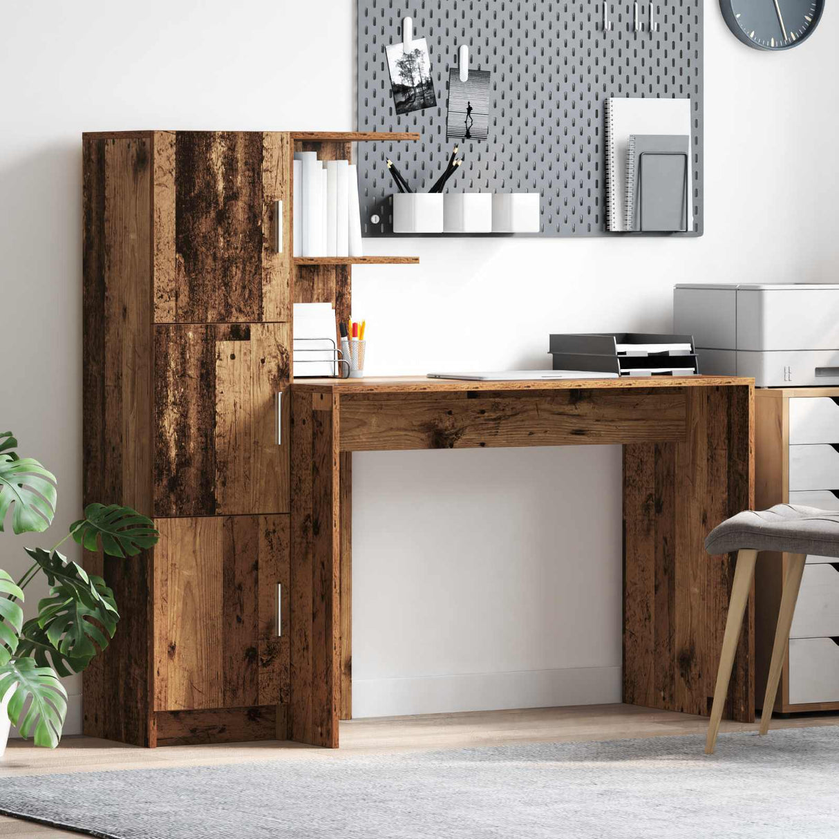 vidaXL Desk 2 pcs White