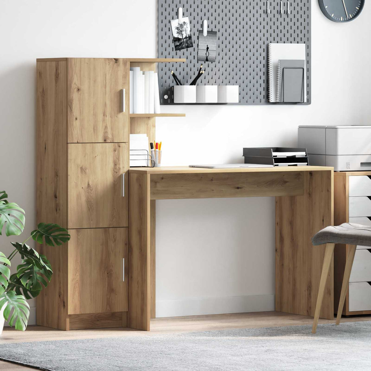 vidaXL Desk 2 pcs White