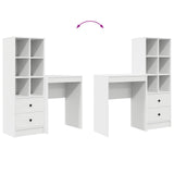 vidaXL Bureau met lade 2 pcs Wit