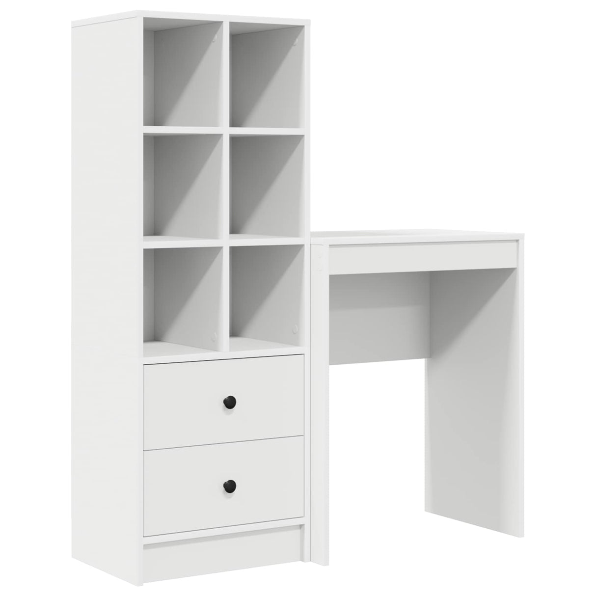vidaXL Bureau met lade 2 pcs Wit