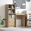 vidaXL Bureau met lade 2 pcs Wit