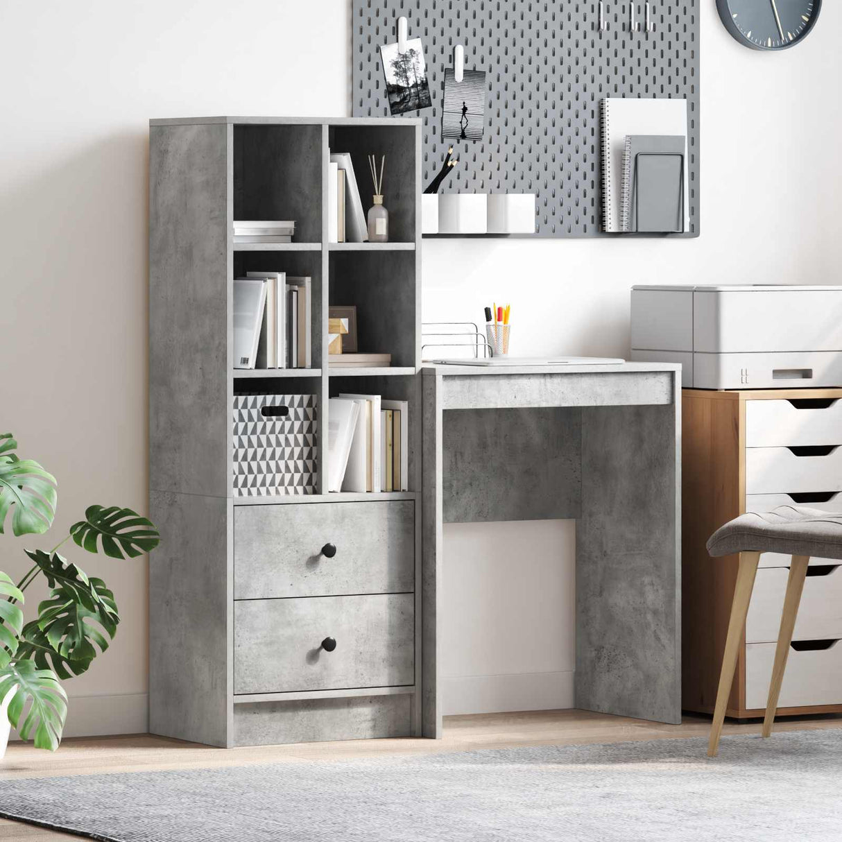 vidaXL Bureau met lade 2 pcs Wit