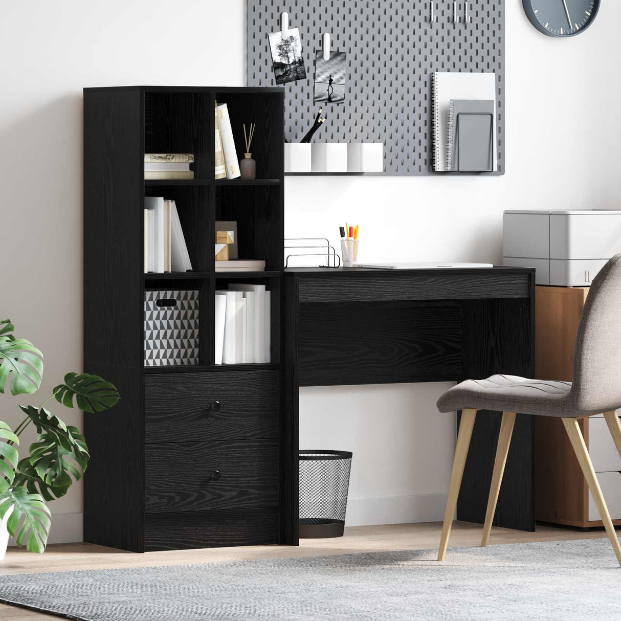 vidaXL Bureau met lade 2 pcs Wit