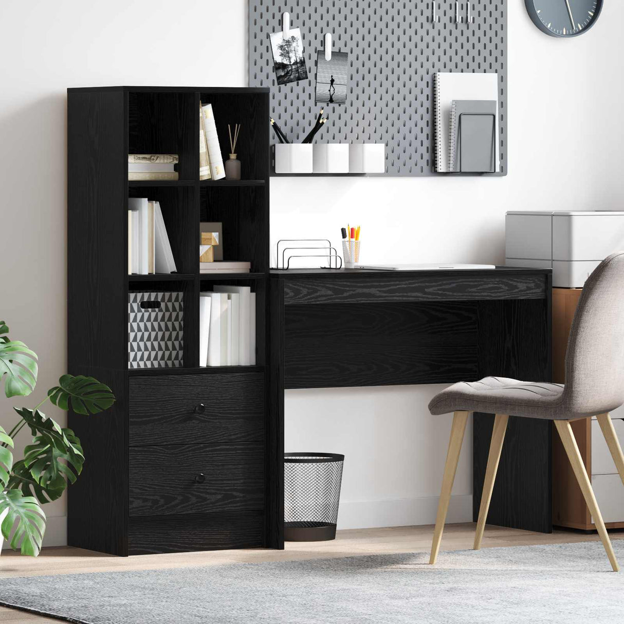 vidaXL Bureau met lade 2 pcs Wit