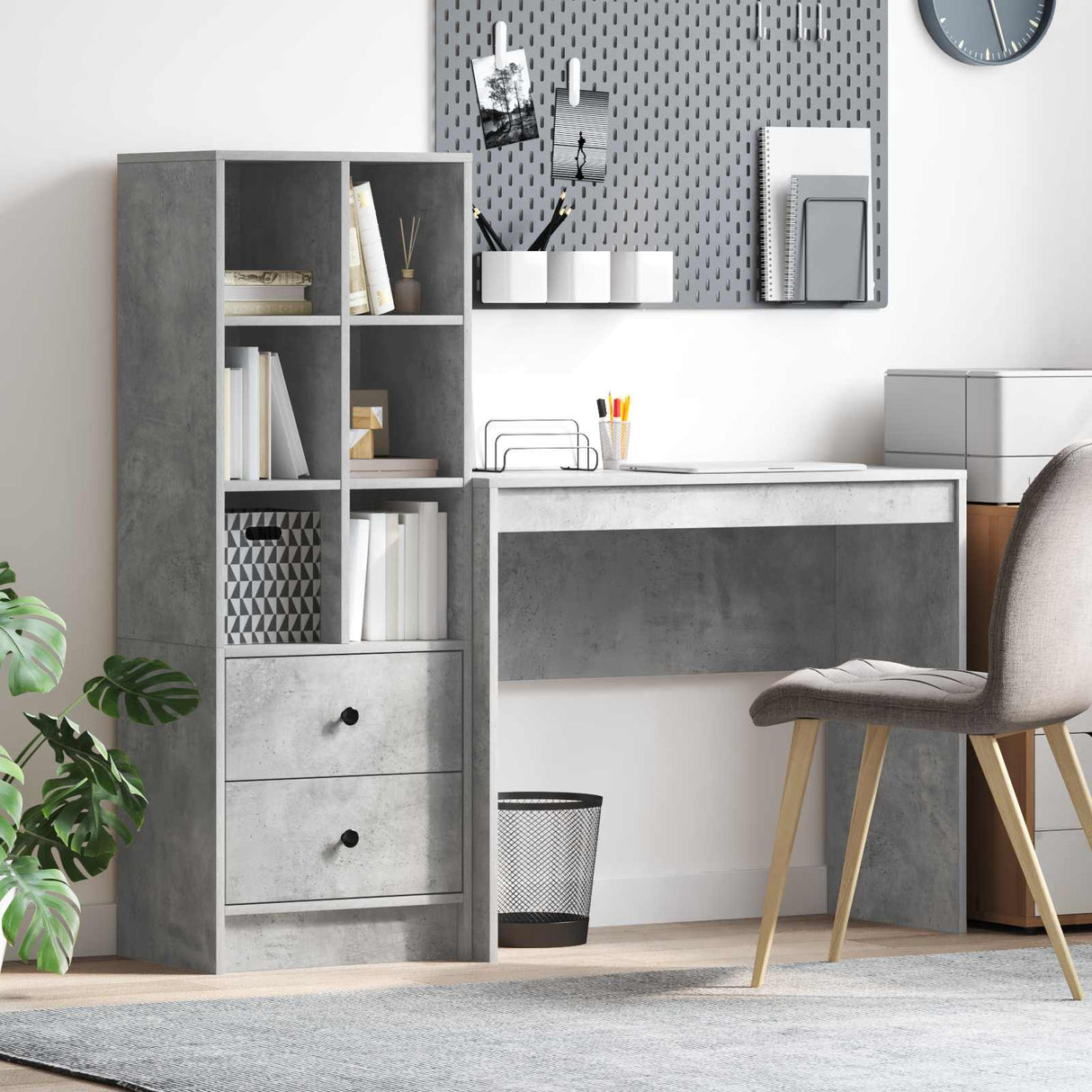 vidaXL Bureau met lade 2 pcs Wit