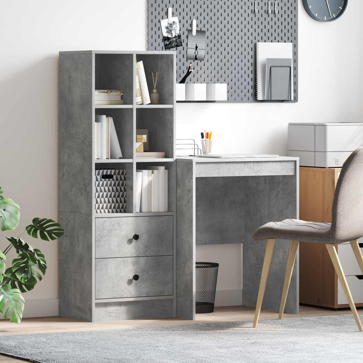 vidaXL Bureau met lade 2 pcs Wit