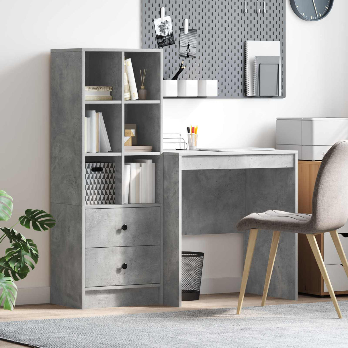 vidaXL Bureau met lade 2 pcs Wit