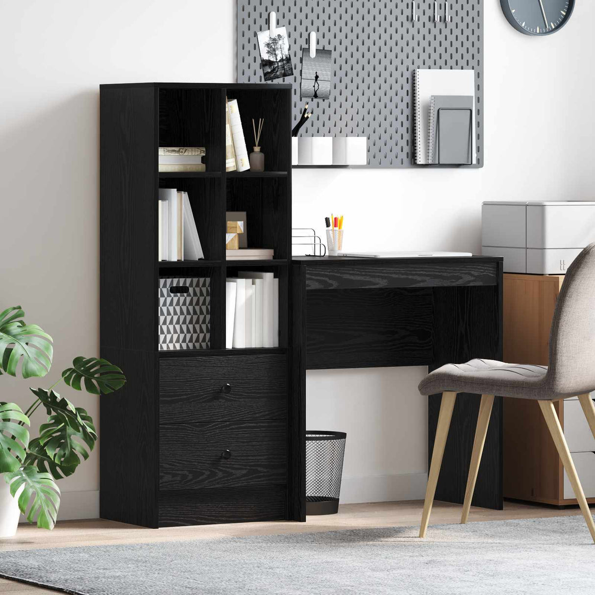 vidaXL Bureau met lade 2 pcs Wit