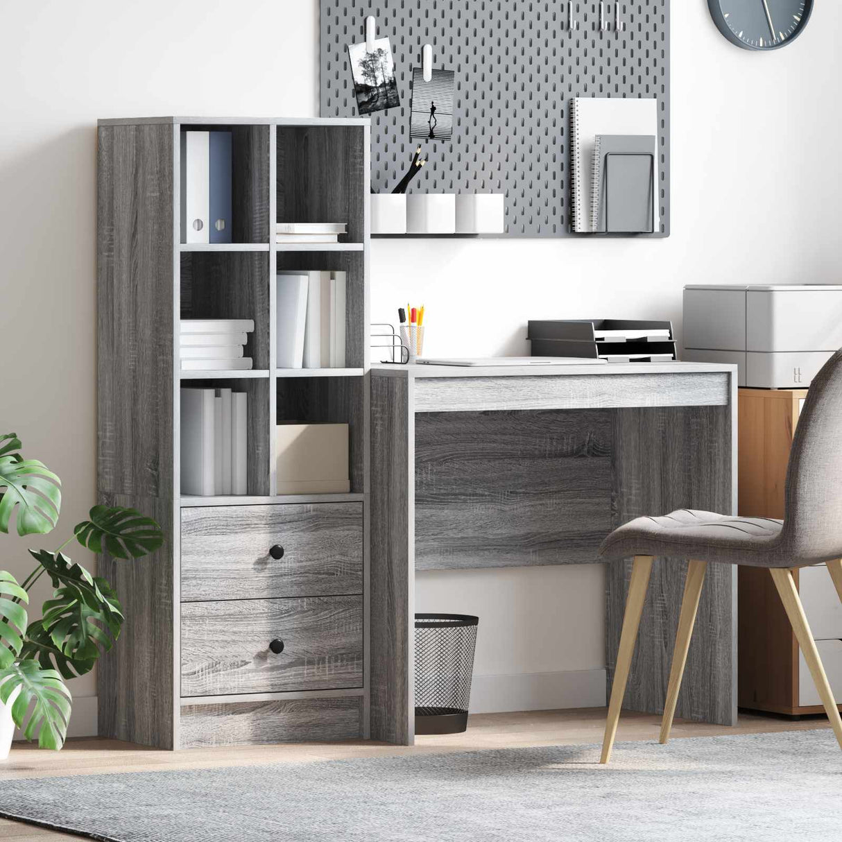 vidaXL Bureau met lade 2 pcs Wit