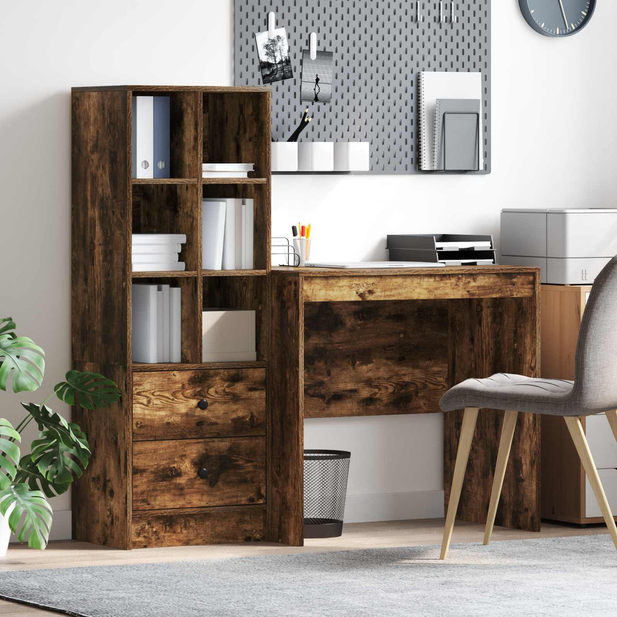 vidaXL Bureau met lade 2 pcs Wit