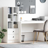 vidaXL Bureau met lade 2 pcs Wit