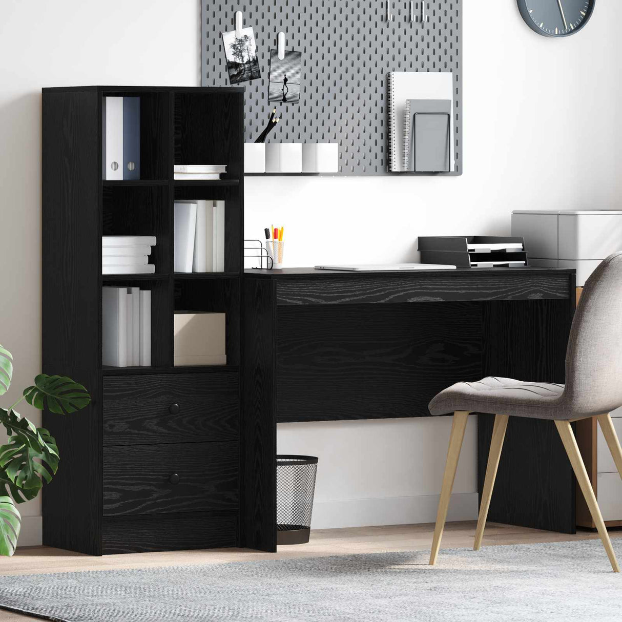 vidaXL Bureau met lade 2 pcs Wit