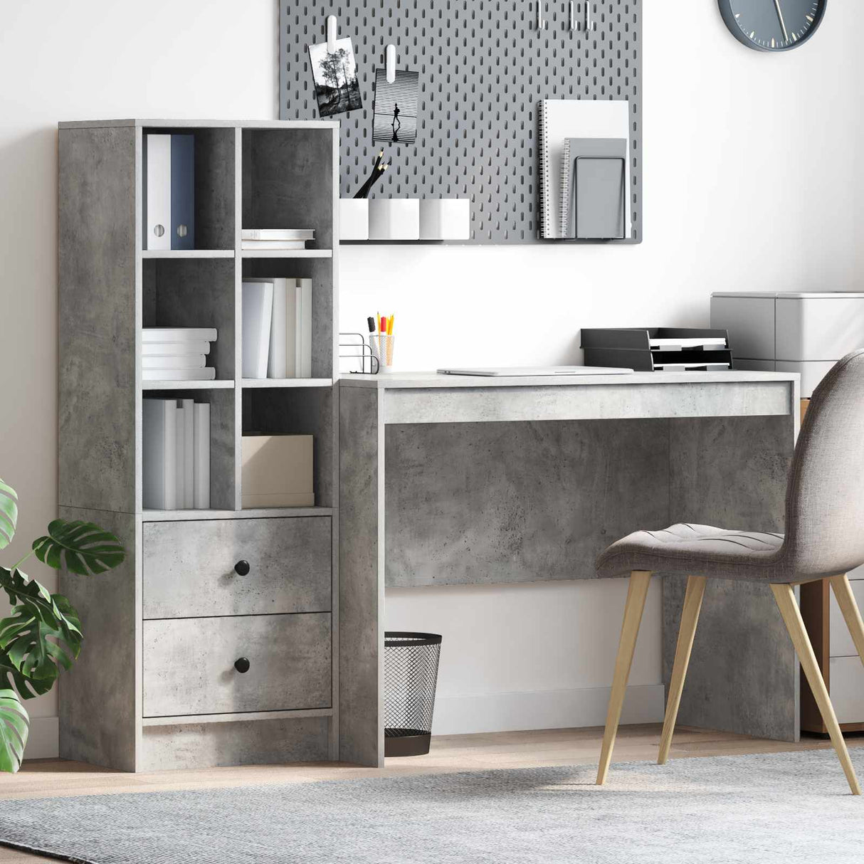 vidaXL Bureau met lade 2 pcs Wit
