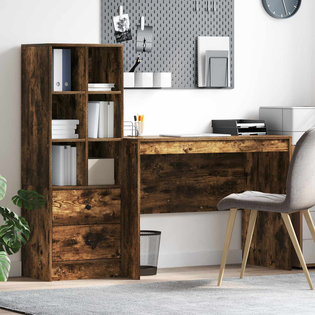 vidaXL Bureau met lade 2 pcs Wit