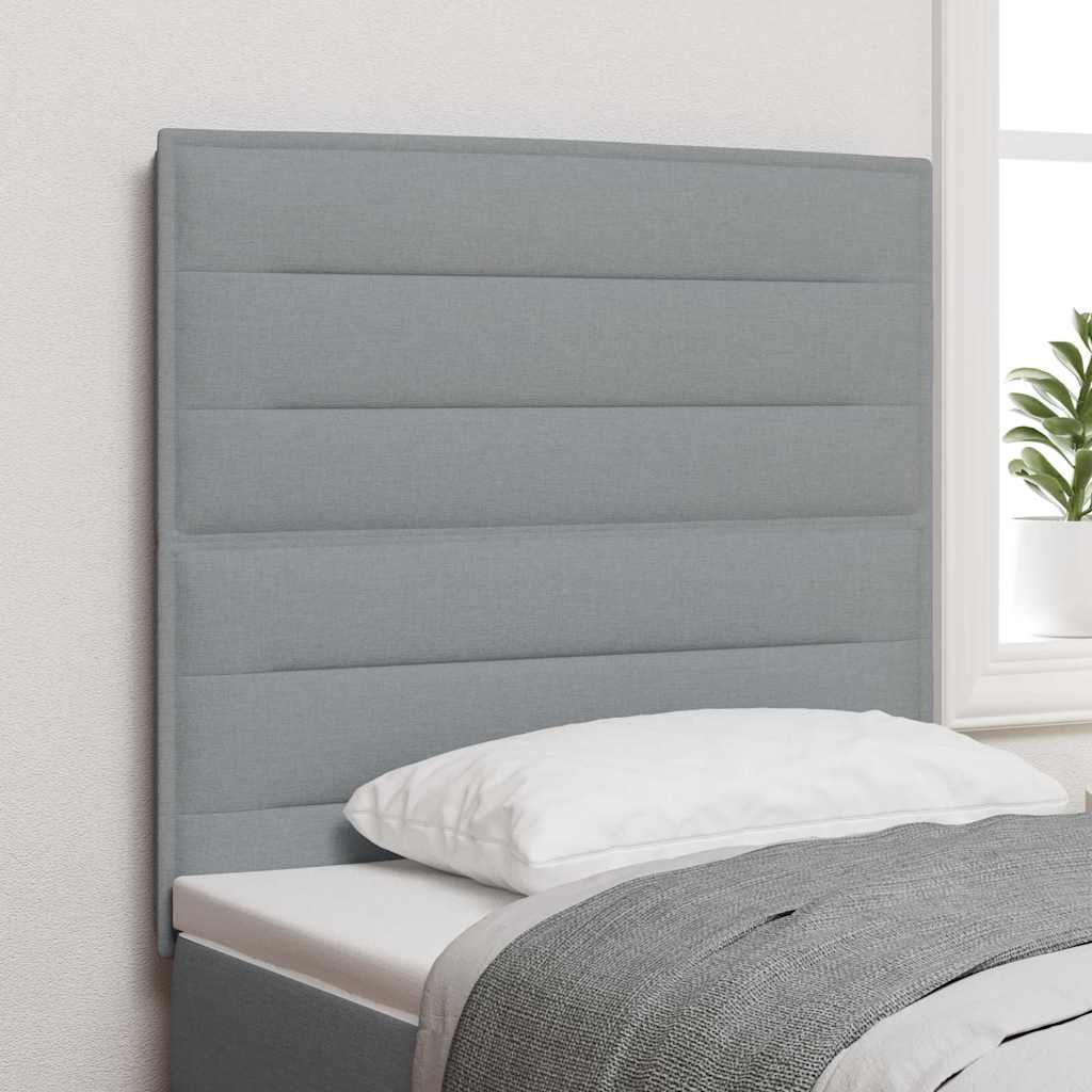 vidaXL Hoofdbord Lichtgrijs 80 cm Stof
