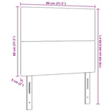 vidaXL Hoofdbord Lichtgrijs 80 cm Corduroy stof