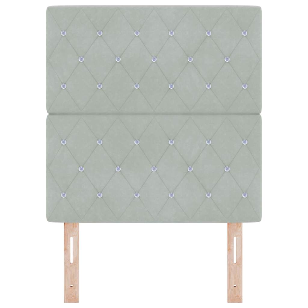 vidaXL Hoofdbord Lichtgrijs 80 cm Fluweel