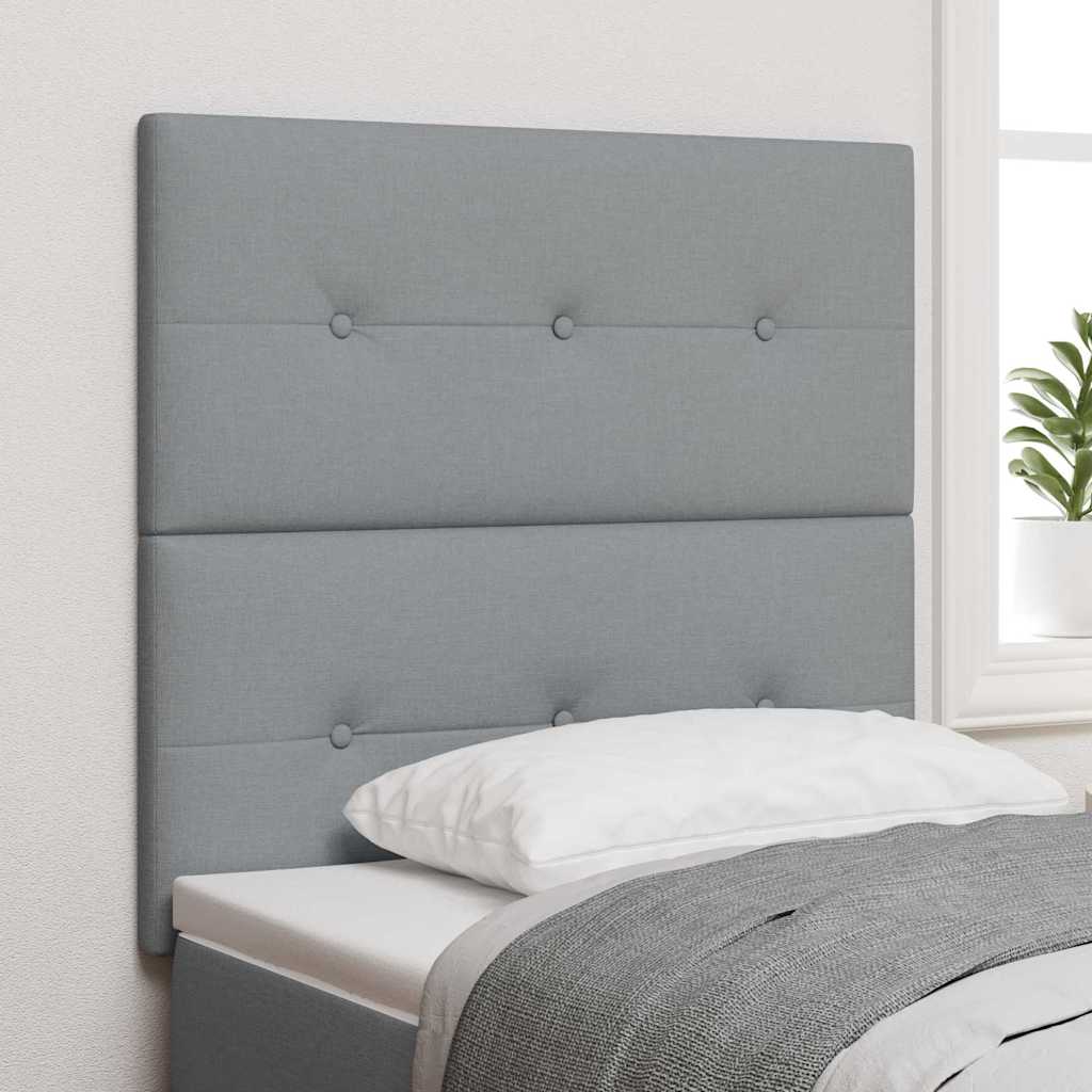 vidaXL Hoogte verstelbaar hoofdbord Lichtgrijs 80 cm Stof