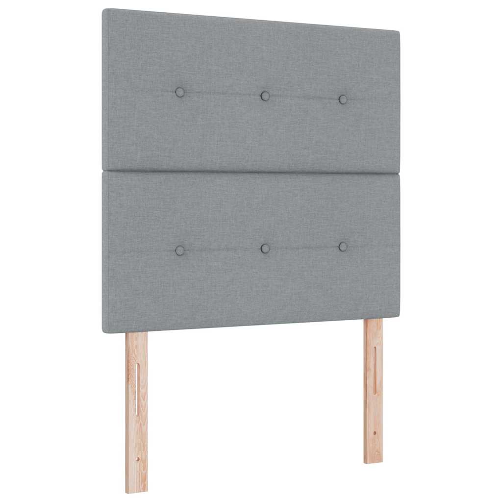 vidaXL Hoogte verstelbaar hoofdbord Lichtgrijs 80 cm Stof