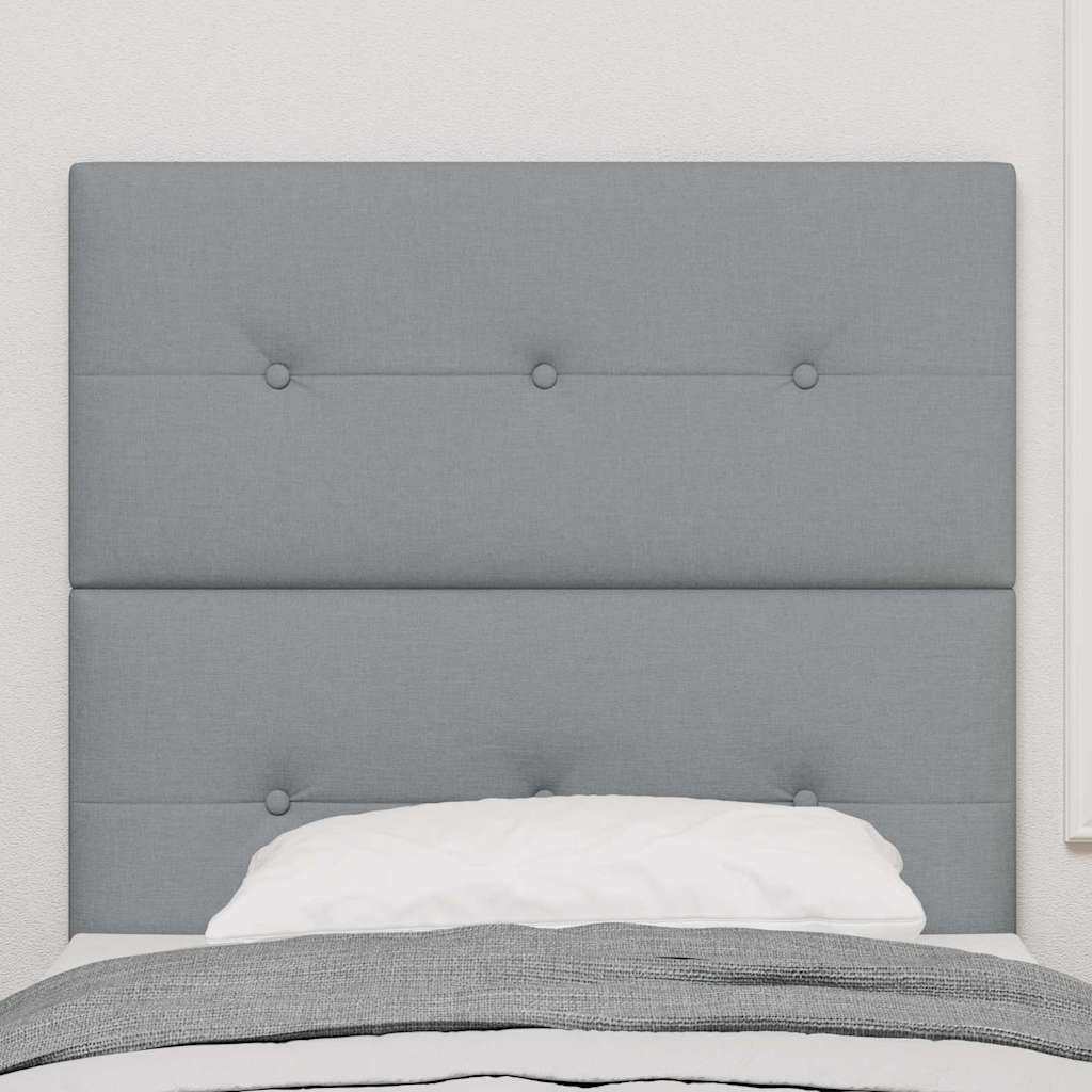 vidaXL Hoogte verstelbaar hoofdbord Lichtgrijs 80 cm Stof